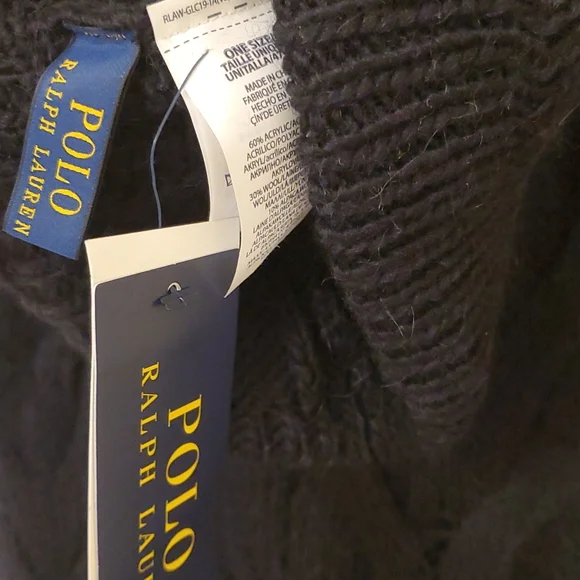 Polo Ralph Lauren Scarf and Hat Set/Black